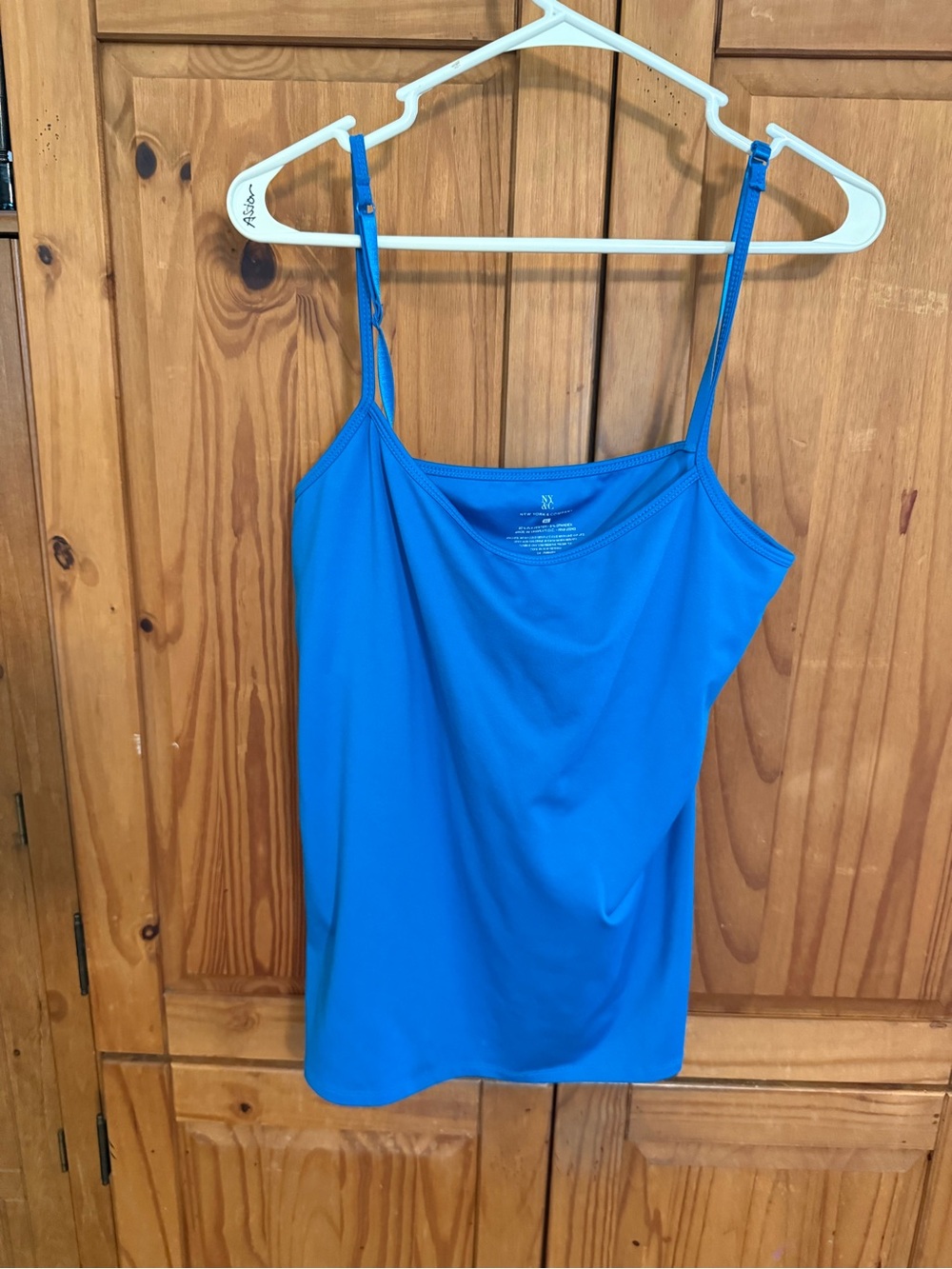 New York & Company Bright Blue Stretch Camisole